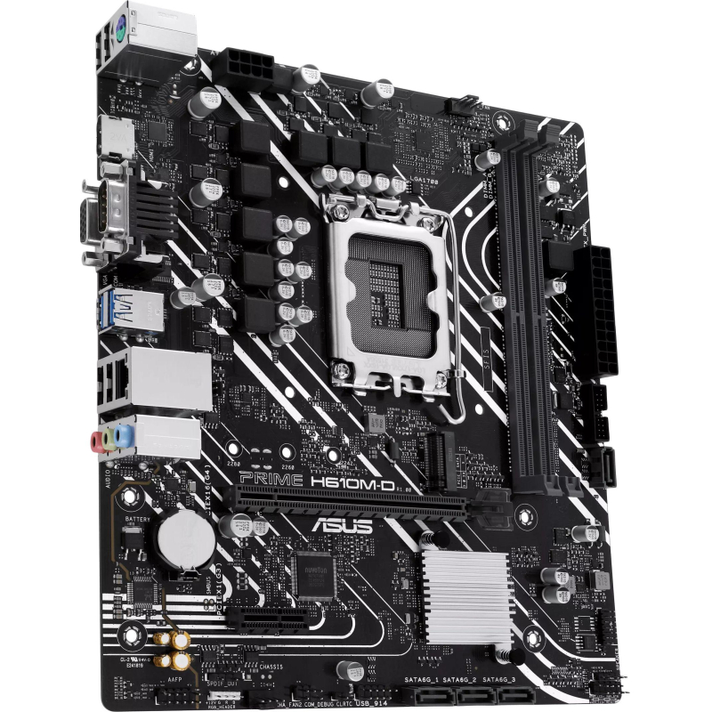Материнская плата ASUS PRIME H610M-D s1700, H610, 2xDDR5 mATX - фото 2