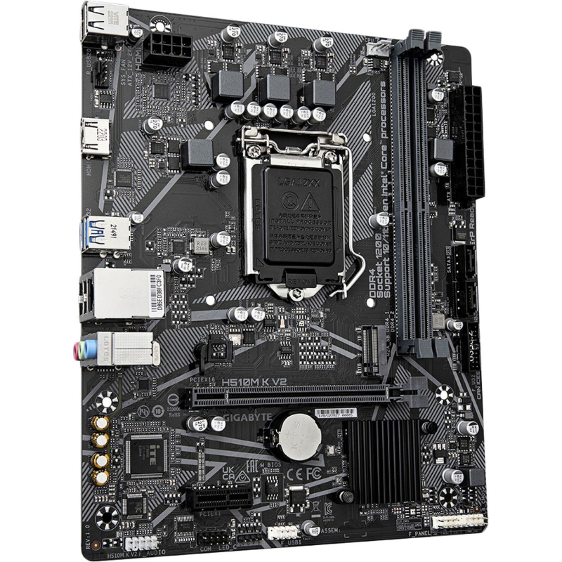 Материнская плата GIGABYTE H510M K V2 s1200, H470, 2xDDR4 mATX - фото 1