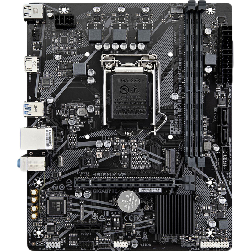 Материнская плата GIGABYTE H510M K V2 s1200, H470, 2xDDR4 mATX - фото 3
