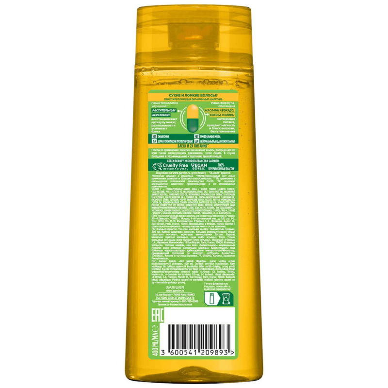 Шампунь Garnier Fructis Укрепляющий Тройн Восст, для сух и ломк влс, 400 мл - фото 2