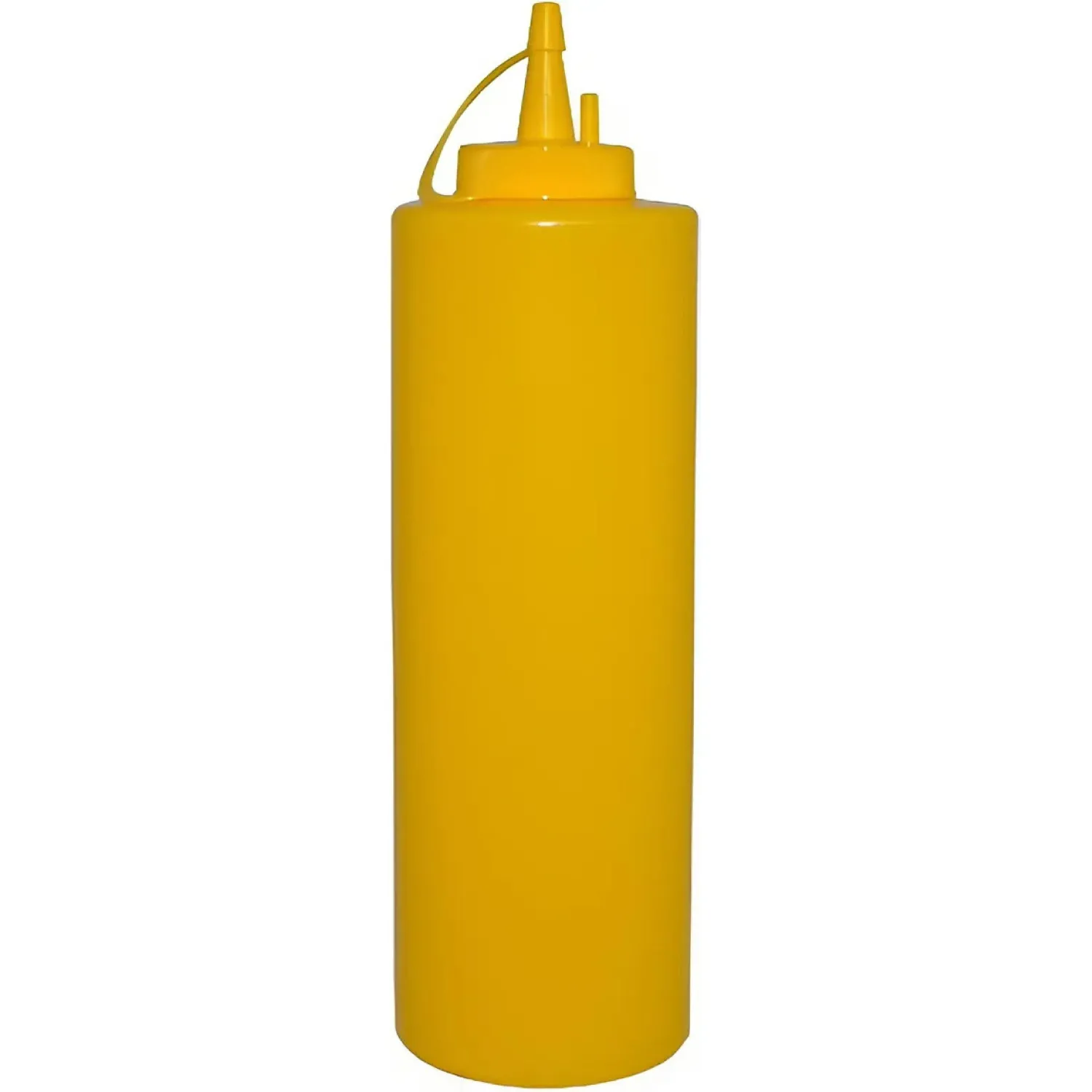 Емкость для соуса  375 мл. d=55 мм. h=215 мм. с крышкой желтая MGprof - фото 1