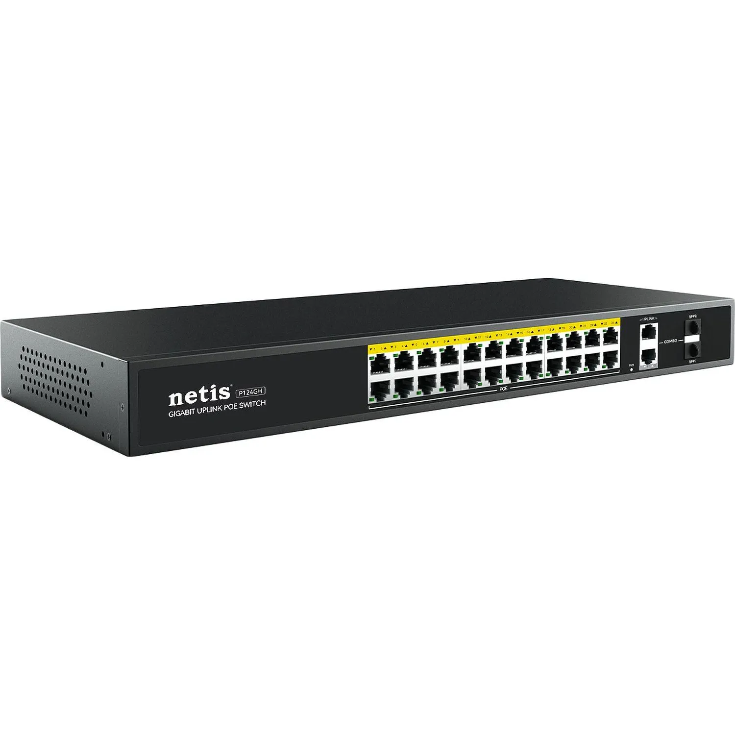 Коммутатор Netis P124GH неуправл PoE+, 24х100 Мбит PoE+, 1х1000 Мбит Uplink - фото 2