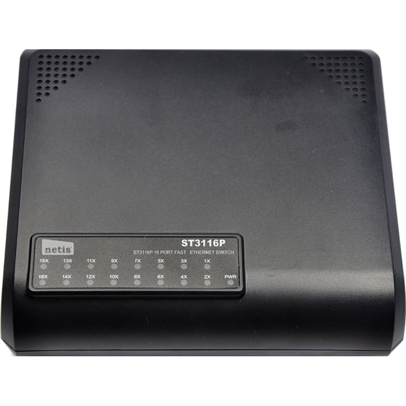 Коммутатор Netis ST3116P неуправляемый, 16-портовый, 100 Мбит/с - фото 3