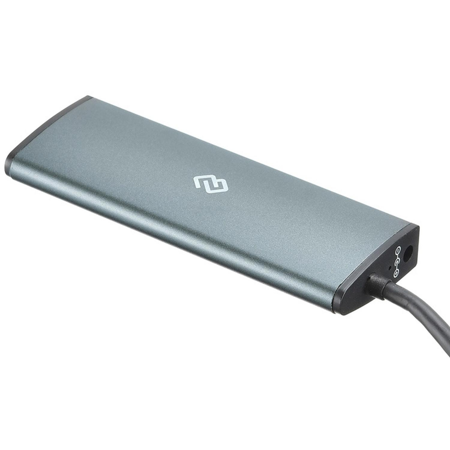 Разветвитель USB Digma (HUB-3U3.0С-UC-G) 4порт. серый - фото 2