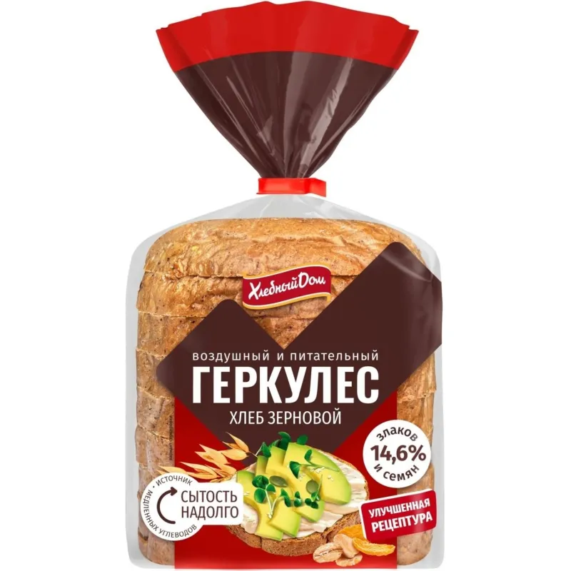 Хлеб Геркулес зерновой 250г - фото 1