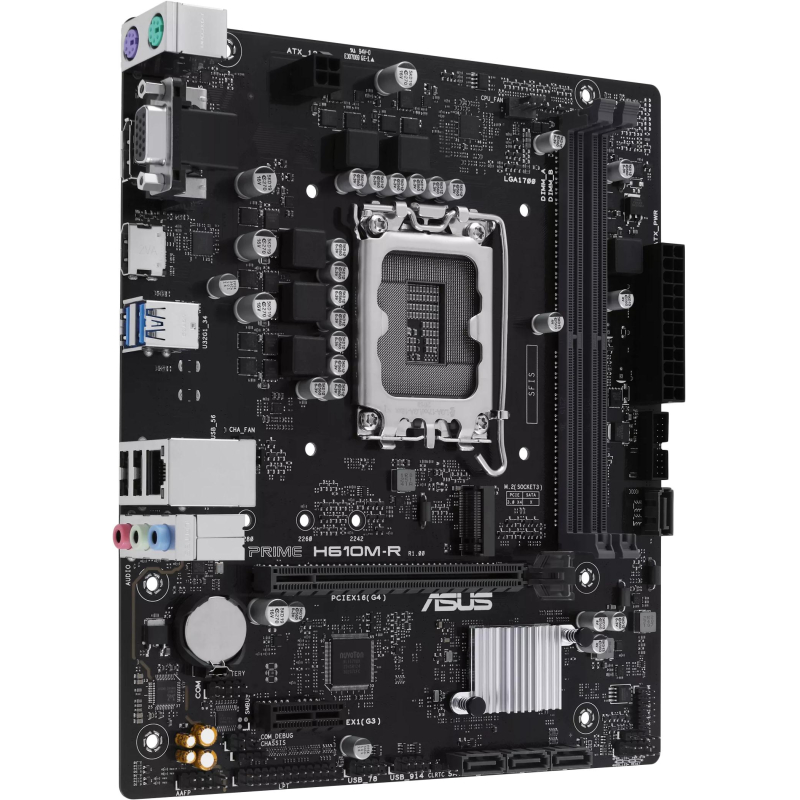 Материнская плата ASUS PRIME H610M-R-SI, s1700, Intel H610, 2xDDR5 mATX - фото 2