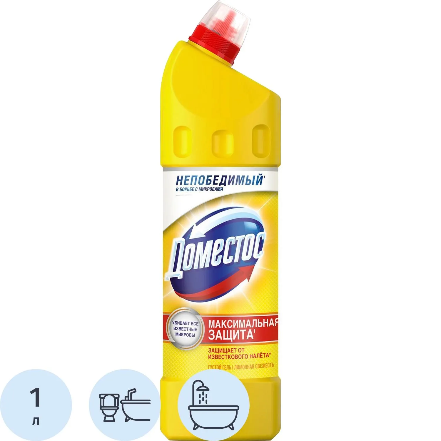 Средство для сантехники DOMESTOS универс. Лимон.свежесть 1л_1461970_Алрс - фото 1