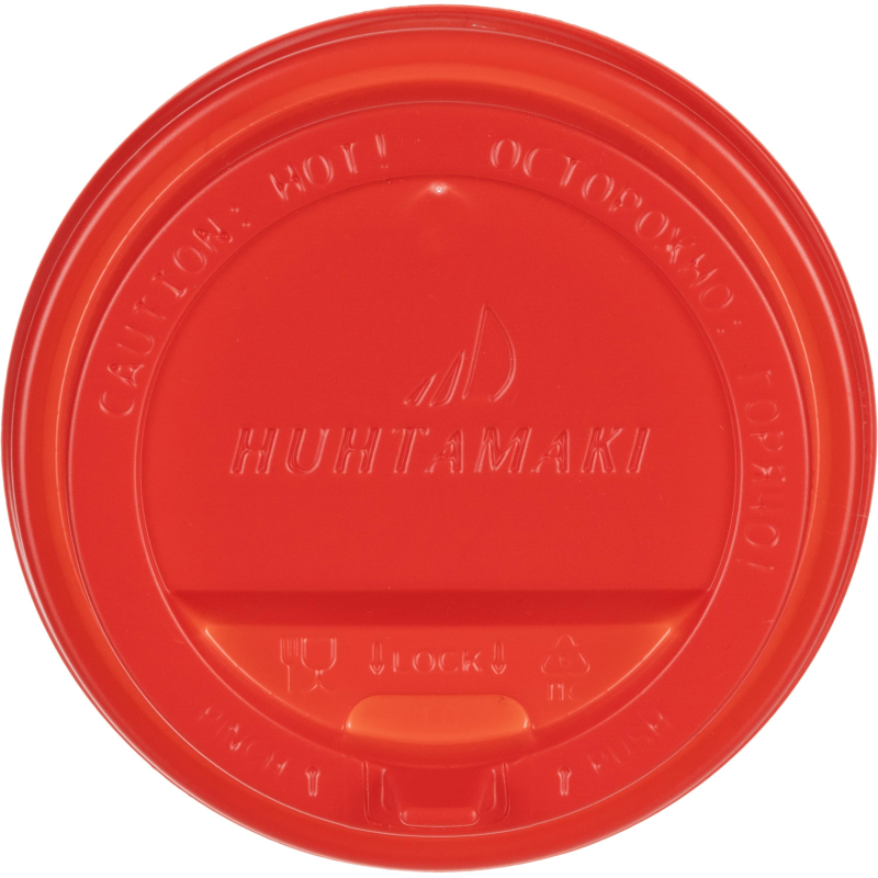 Крышка для стакана с клапаном, ПС, D=80мм. красная 100шт/уп - фото 2