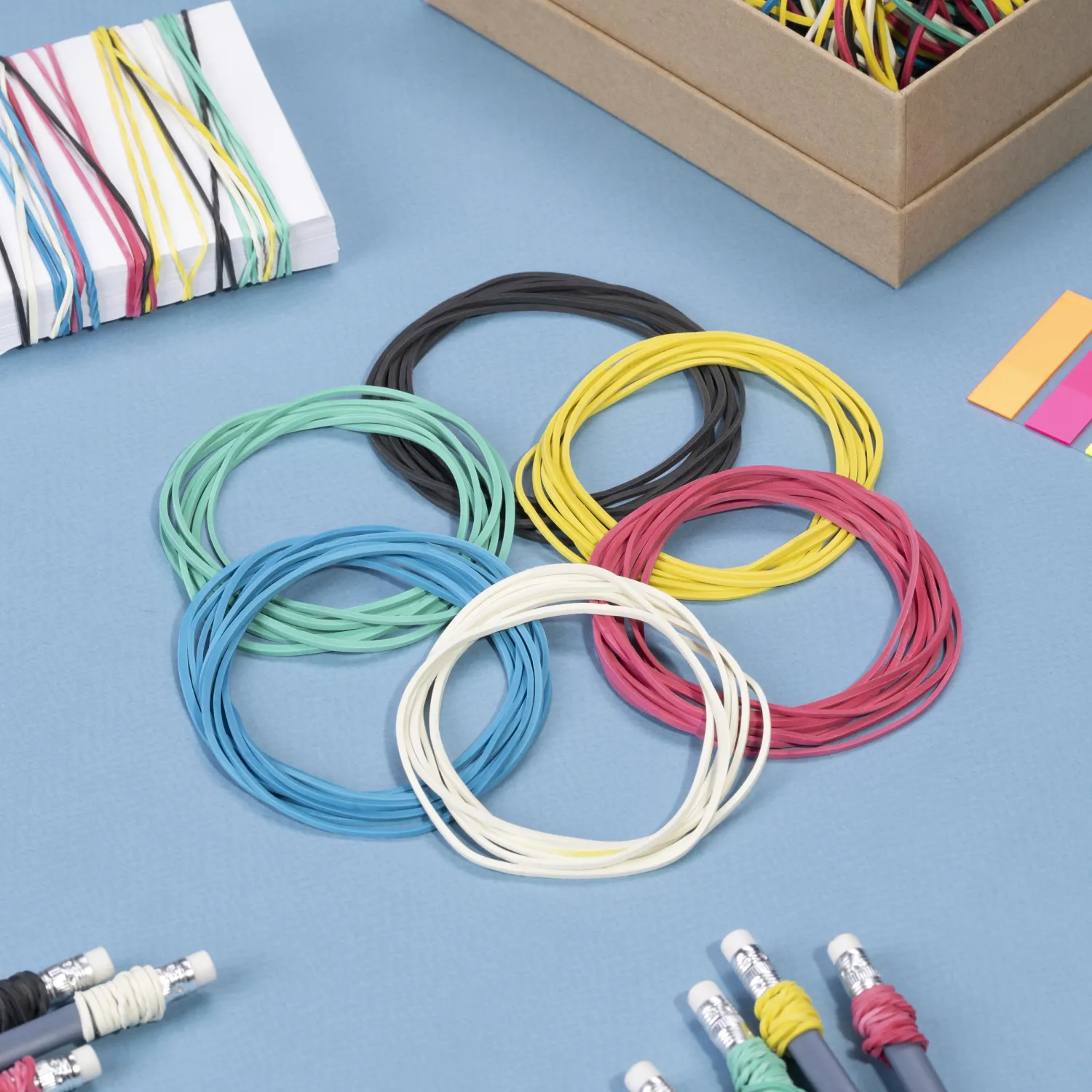 Резинка универсальная 500г диам.60мм. цвет ассорти - фото 4