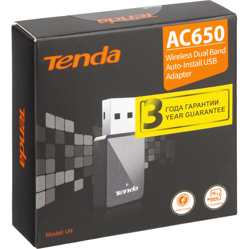 Сетевой адаптер Wi-Fi Tenda U9 USB, 4 (802.11n), 5 (802.11ac) - фото 2