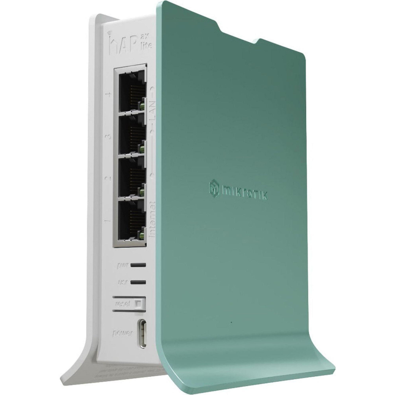 Маршрутизатор MikroTik hAP ax lite (L41G-2AXD) AX600 голубой - фото 1