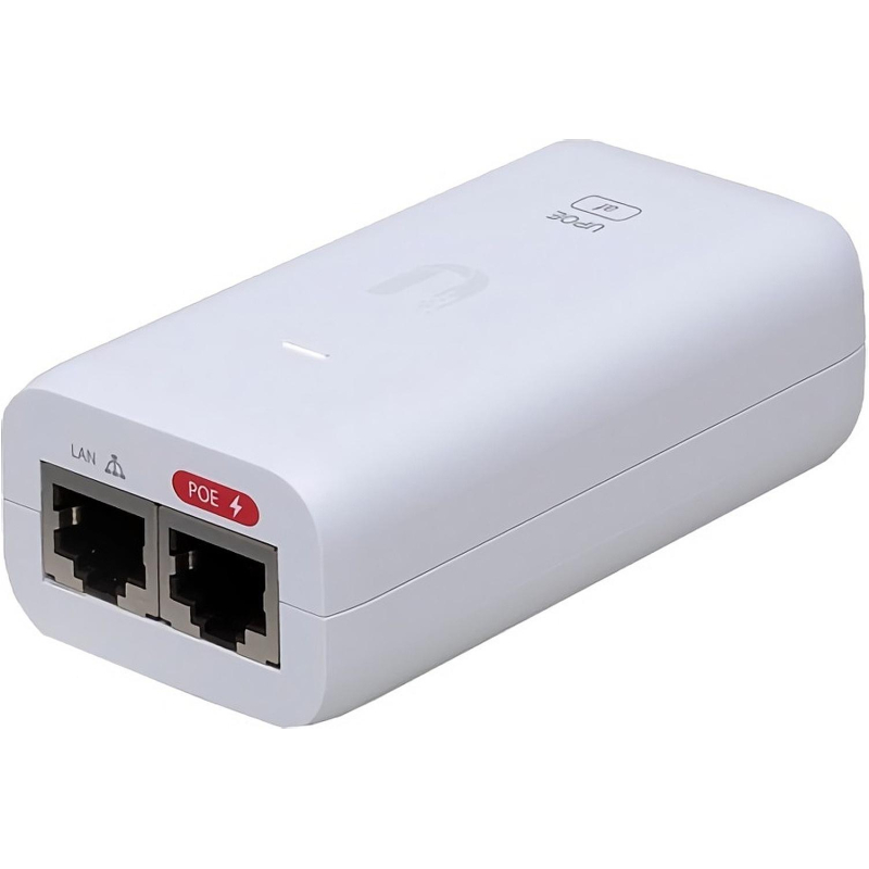 PoE-инжекторUbiquiti U-POE-AF Ubiquiti точ.доступа,48В,802.3af,18В,0.7А - фото 1