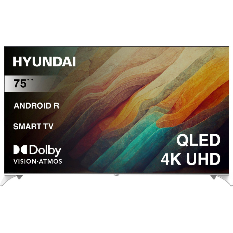 Телевизор Hyundai H-LED75QBU7500, UHD, QLED, смарт (Android TV) - фото 1