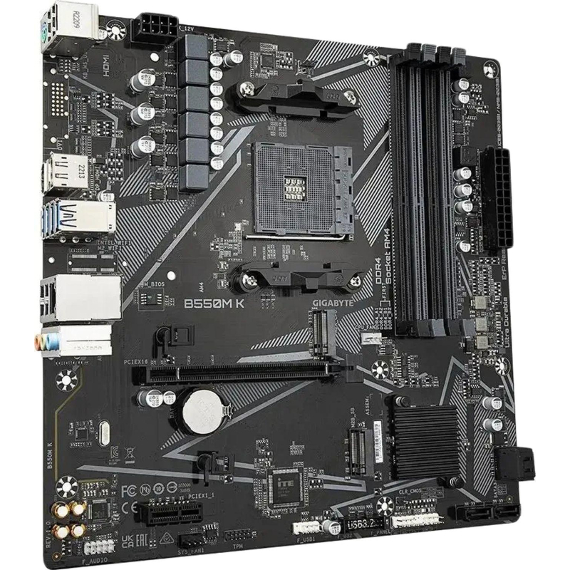 Материнская плата Gigabyte B550M K, sAM4, AMD B550, 4xDDR4 mATX - фото 2