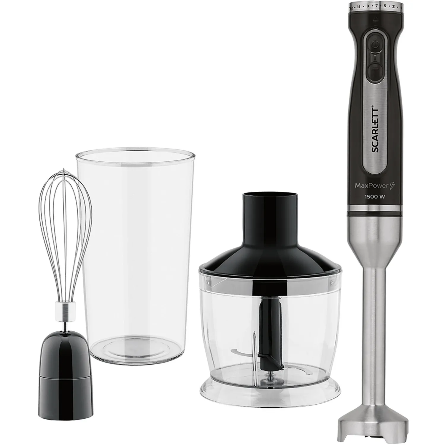 Блендер SCARLETT SC-HB42F96, погружной, 1500Вт, черный - фото 1