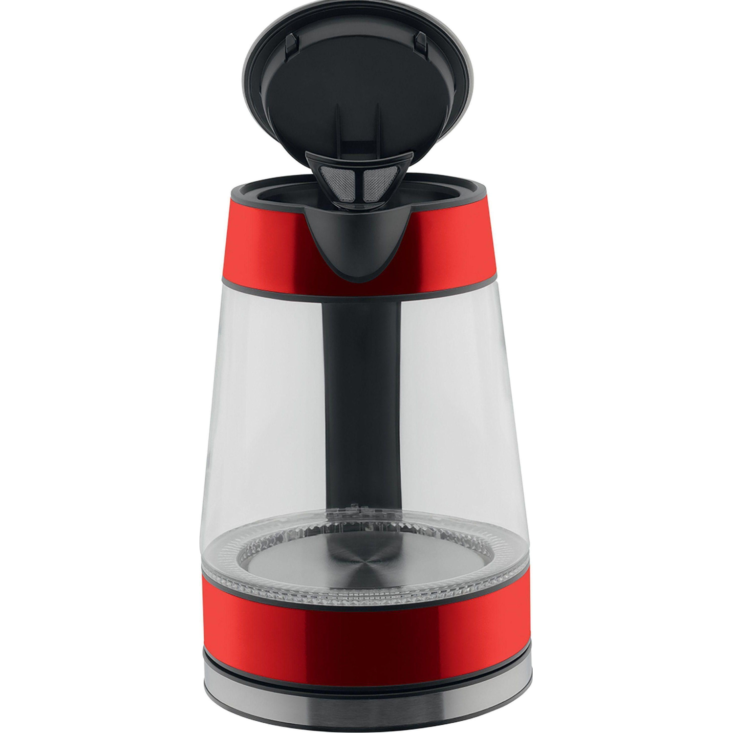 Чайник электрический SCARLETT SC-EK27G79, стекло, 2200Вт, 1.7л, красный - фото 6