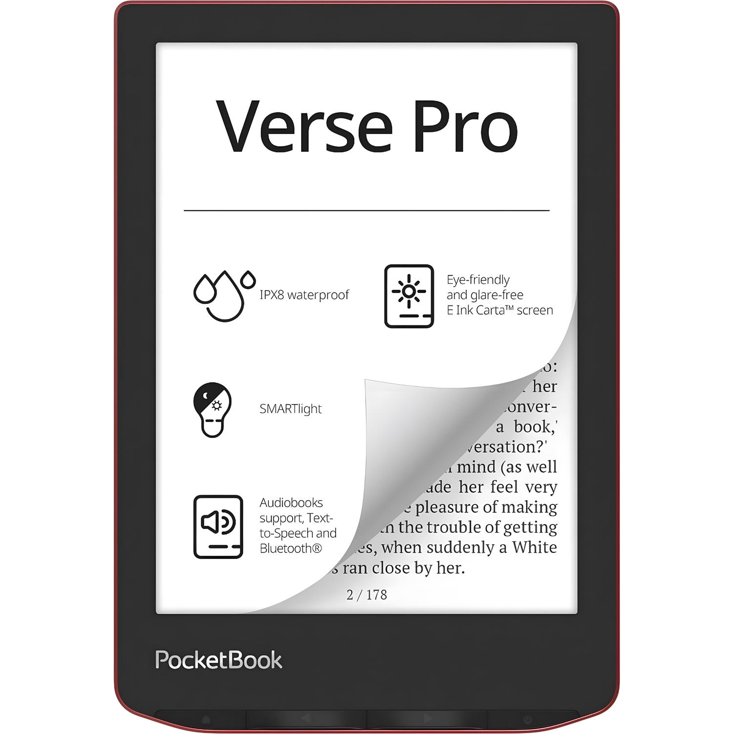 Книга электронная PocketBook 634 Verse Pro Passion Red (PB634-3-WW) - фото 1