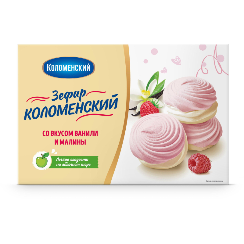 Зефир Коломенский со вкусом ванили и малины, 250г - фото 1