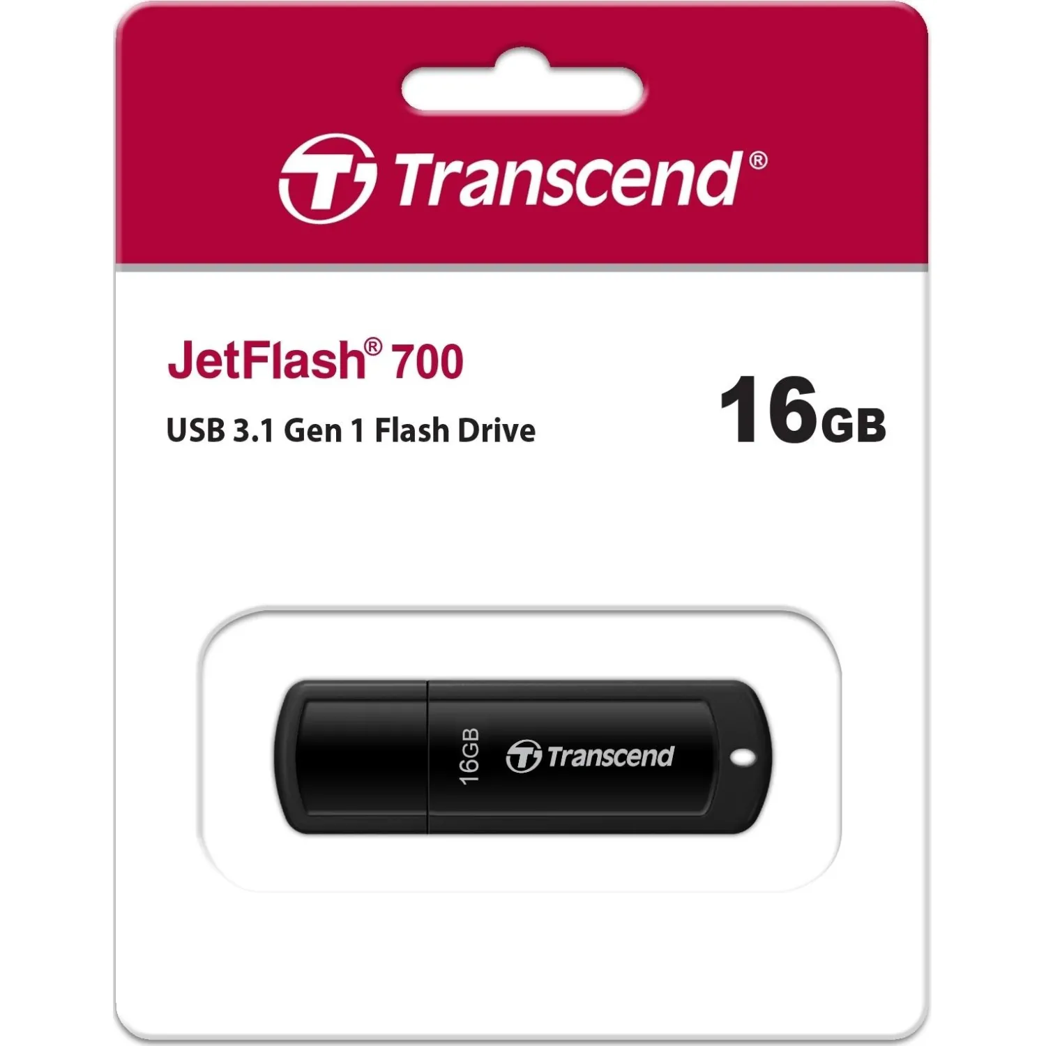 Флеш-память Transcend JetFlash 700, 16Gb, USB 3.1 G1, чер, TS16GJF700 - фото 4