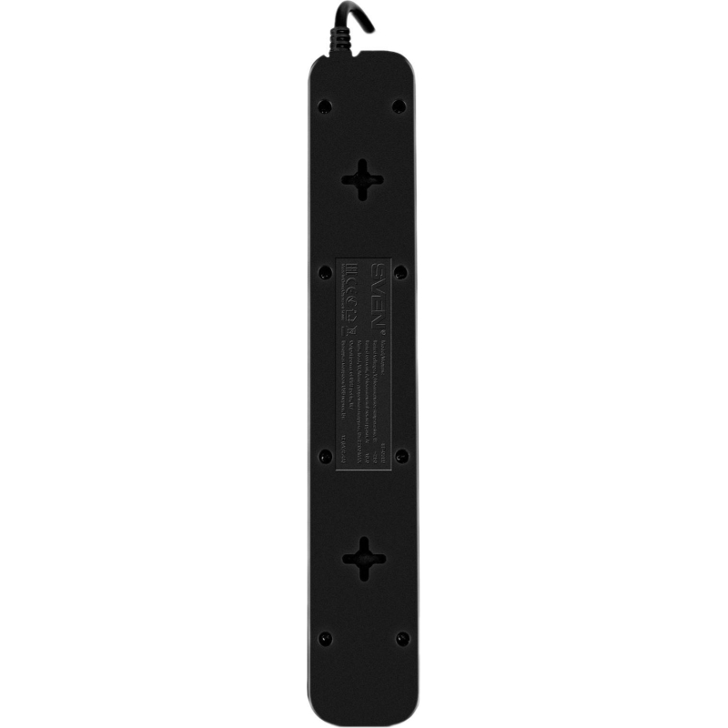 Сетевой фильтр SVEN SF-05LU 1,8 м (1,8м/5р,2xUSB(2.4А)) черный(SV-018832) - фото 3