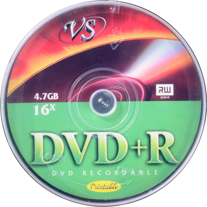 Носители информации DVD+R 4,7 GB 16x,  VS, 10шт/уп Ink Print - фото 1