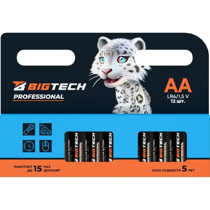 Батарейка BigTech Professional АA/LR6 уп/12шт - фото 1