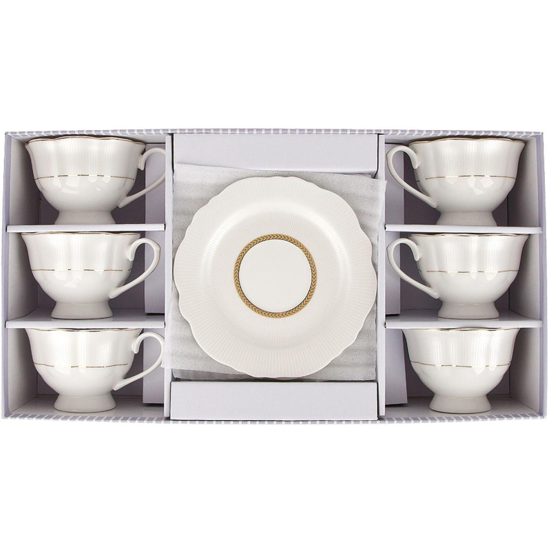 Набор чайный 12пр. White chic (6 персон) v=190мл (подарочная уп), 0970019 - фото 4