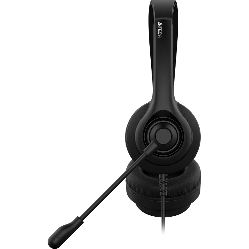Гарнитура A4Tech HU-8 черный 2м накладные USB - фото 2
