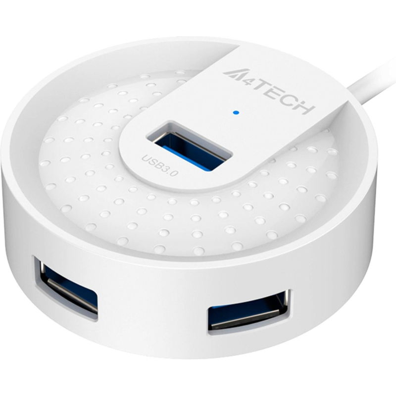 Разветвитель USB 3.0 A4Tech HUB-30 4порт. белый - фото 1