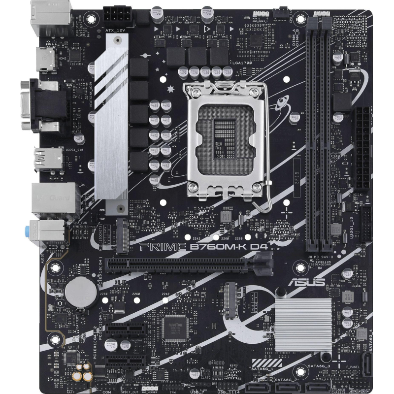 Материнская плата ASUS PRIME B760M-K D4,LGA1700,2xDDR4 - фото 1