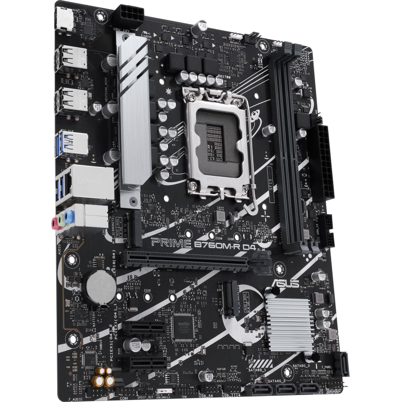 Материнская плата ASUS PRIME B760M-R D4, LGA1700,2xDDR4,(90MB1HA0-M0EAY0) - фото 3
