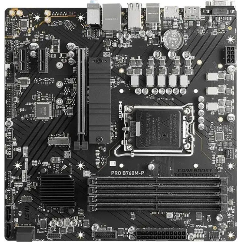Материнская плата MSI PRO B760M-P DDR5 Socket1700,4xDDR5,PCI-Ex16, 4SATA3 - фото 1