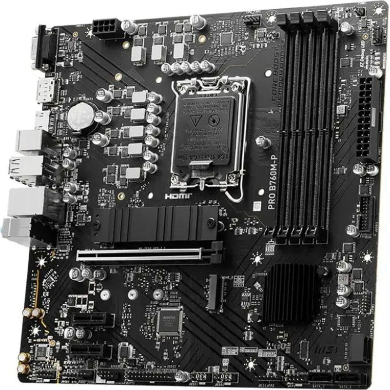 Материнская плата MSI PRO B760M-P DDR5 Socket1700,4xDDR5,PCI-Ex16, 4SATA3 - фото 2
