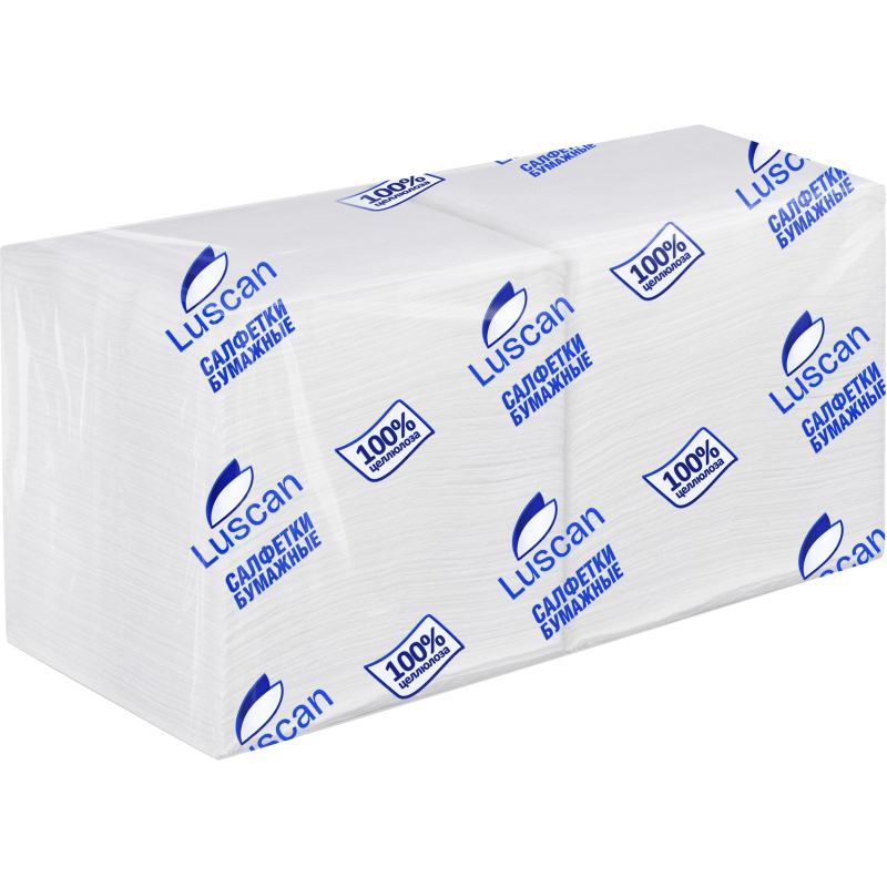 Салфетки бумажные Luscan PROFI PACK 1сл24х24 белые 400шт/уп - фото 1