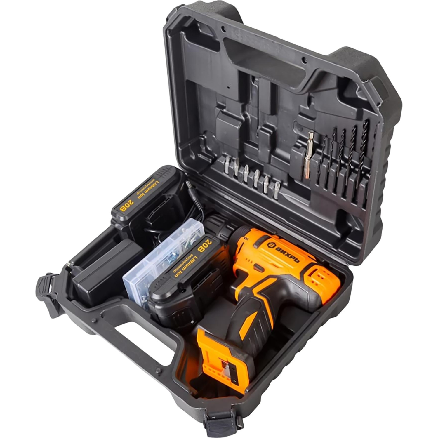 Дрель-шуруповерт аккум.ДА-20Л-2КА с набором оснастки 65 предм.(72/14/36) - фото 7