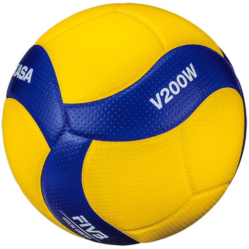 Мяч волейб. проф. MIKASA V200W, р. 5, оф. мяч FIVB  желто-синий - фото 2