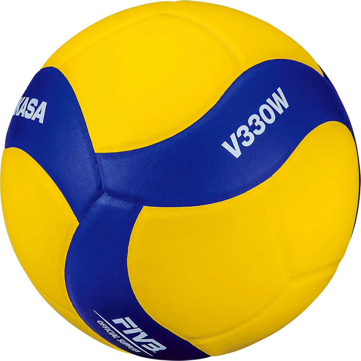 Мяч волейб. игровой. MIKASA V330W, р.5,FIVB желто-синий - фото 2