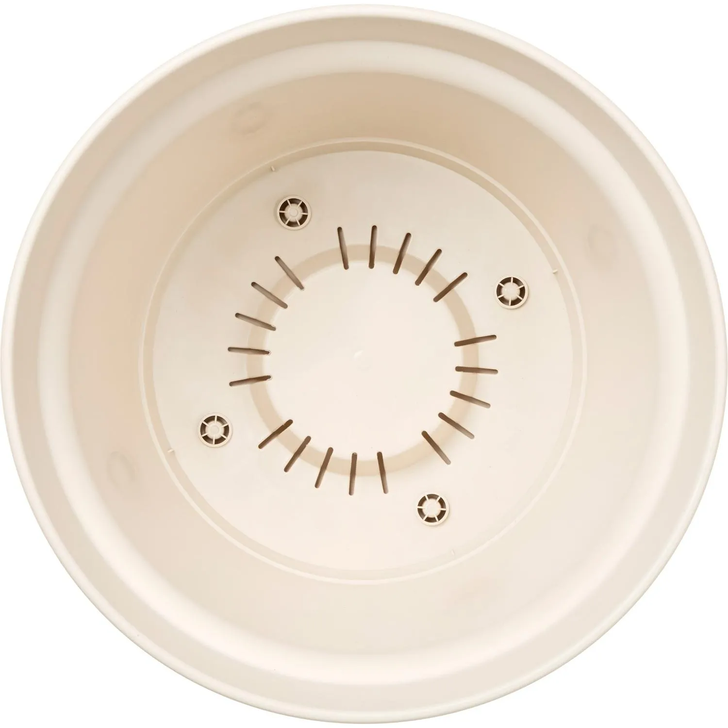 Горшок д/ цветов Mint D380мм, 20л с поддоном светло-бежевый 221612325/01 - фото 2