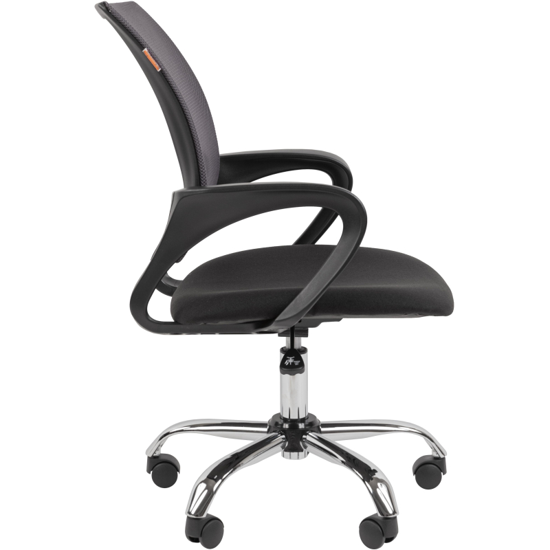 Кресло VT_EChair-304LT TC ткань черн/сетка серый, хром - фото 3