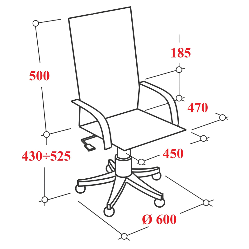Кресло VT_EChair-304LT TC ткань черн/сетка серый, хром - фото 4