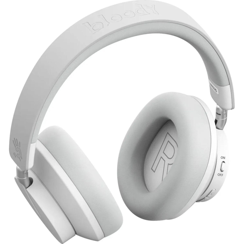 Наушники A4Tech Bloody MH390, накладные, bluetooth, белый (MH390 WHITE) - фото 3