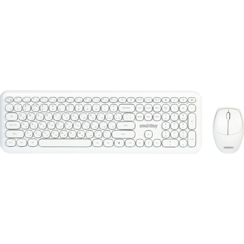 Набор клавиатура+мышь Smartbuy мультимедийный, белый (SBC-666395AG-W) - фото 1