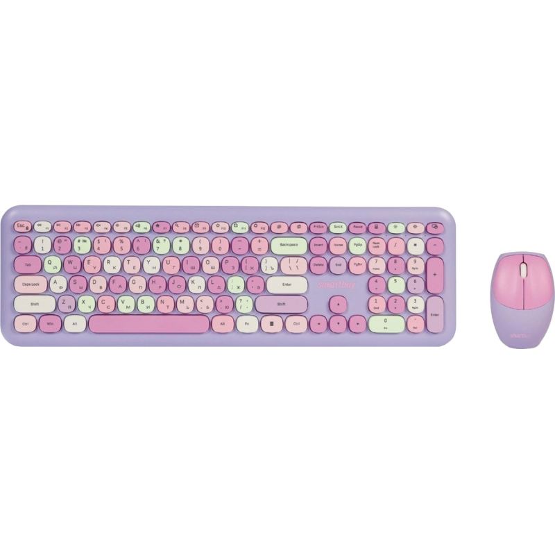 Набор клавиатура+мышь SmartBuy мультимедийный, фиолет (SBC-666395AG-V) - фото 1