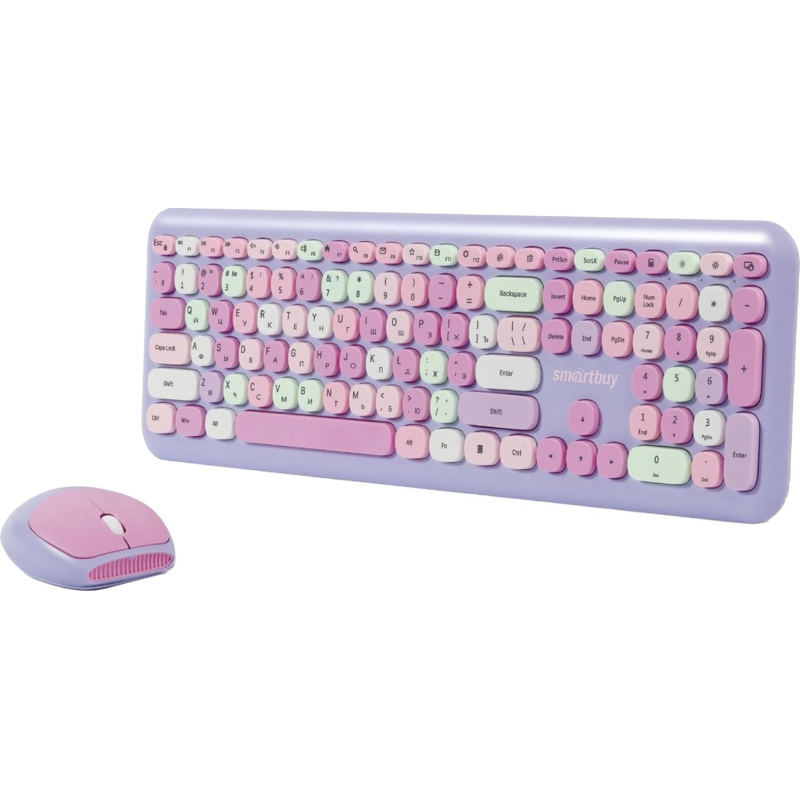 Набор клавиатура+мышь SmartBuy мультимедийный, фиолет (SBC-666395AG-V) - фото 3