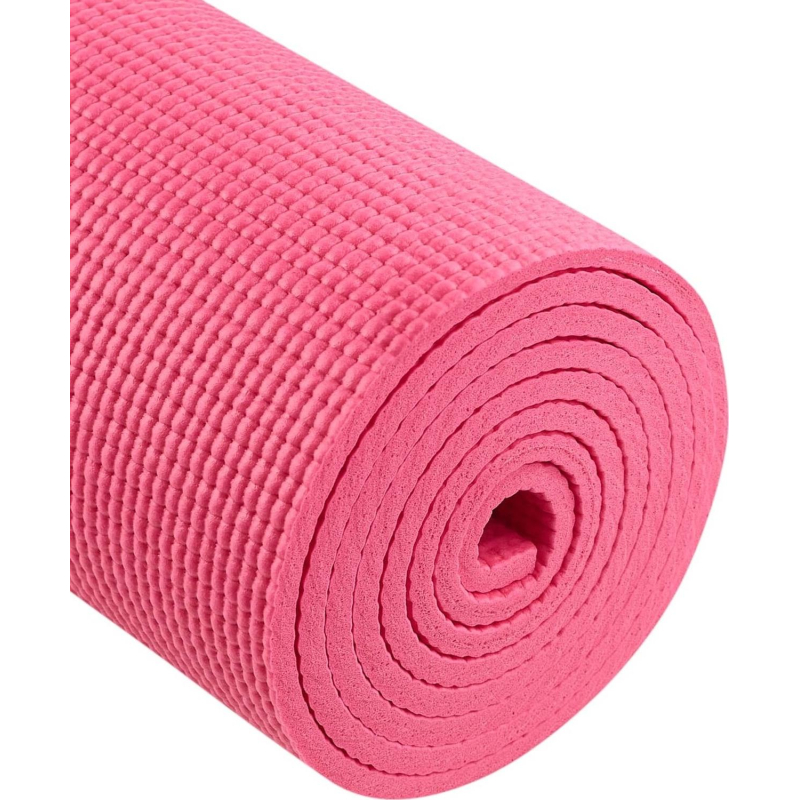 Коврик для йоги STARFIT FM-101 PVC, 0,6 см, 183x61см, розов, ЦБ-00001687 - фото 3