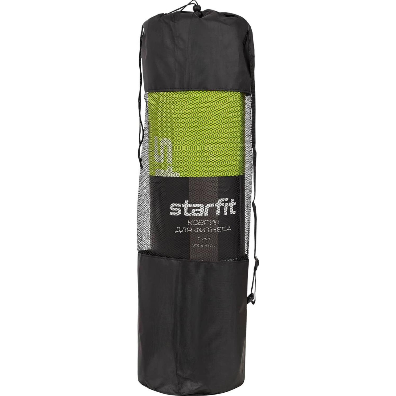 Коврик для йоги  STARFIT FM-301 NBR, 1,0 см, 183x61см,лаймовый, ЦБ-00002281 - фото 3