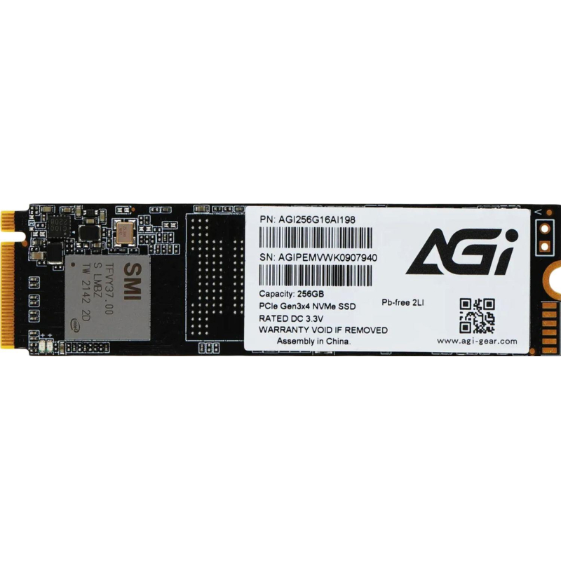 SSD Накопитель AGi PCIe 3.0 x4 256GB AI198 M.2 2280(AGI256G16AI198) - фото 4