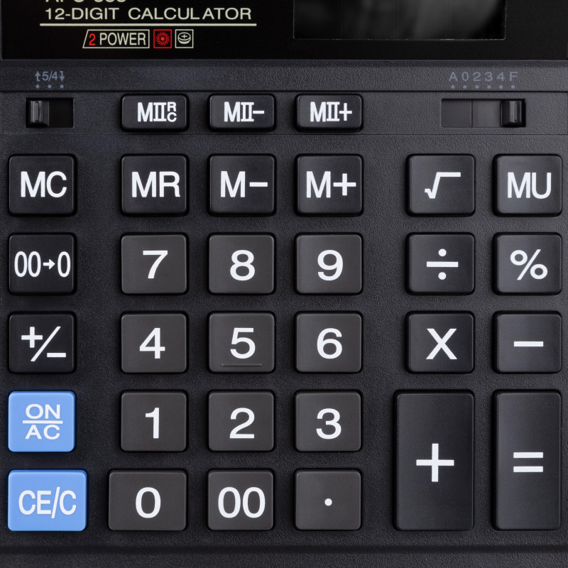 Калькулятор настольный ПОЛНОРАЗМЕРНЫЙ Attache AFС-888 12разр, дв.пит, черн - фото 9