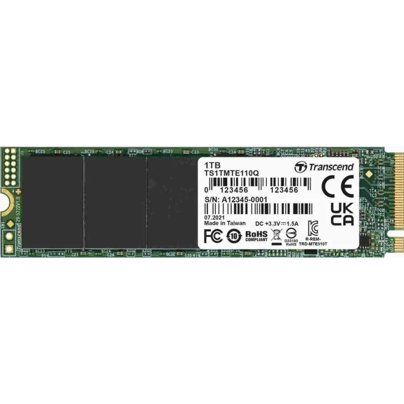 SSD накопитель Transcend SSD110Q(TS1TMTE110Q), 1000GB,M.2, NVMe,PCIe 3.0 x4 - фото 1