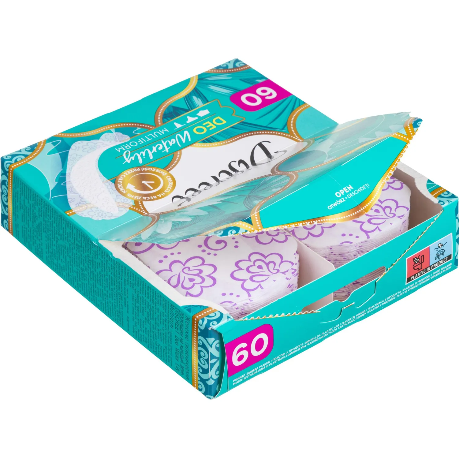 Прокладки гигиенические DISCREET Deo Water Lily Multiform Trio, 60шт/уп - фото 5
